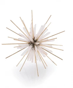 John Richard DECORATIVE STARBURST QUARTZ AND BRASS