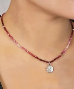 Mabel Chong Ruby Ombre Necklace In Silver Gifts By Recipient