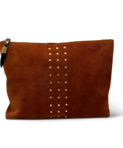 Kempton & Co Gifts By Occasion Rust Stud Medium Pouch
