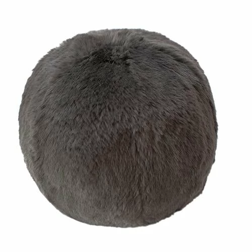 Evelyn Prelonge Smokey Grey FAUX FUR Snowball Pillow Evelyn Prelonge Smokey Grey FAUX FUR Snowball Pillow