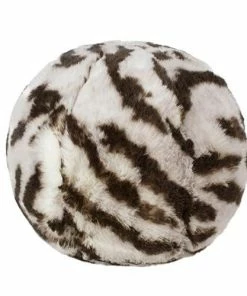 Evelyn Prelonge White Tiger FAUX FUR Snowball Pillow