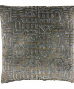 Signature Pillows Anthem Velvet Maze Pattern Pillow
