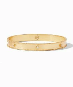 Julie Vos Savoy Bangle Gold White CZ