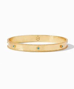 Julie Vos Savoy Bangle Gold White CZ