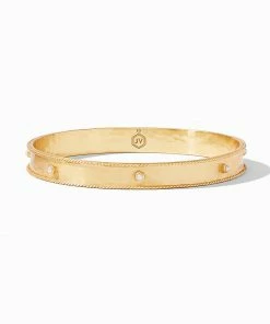 Julie Vos Savoy Bangle Gold White CZ