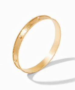 Julie Vos Savoy Bangle Gold White CZ