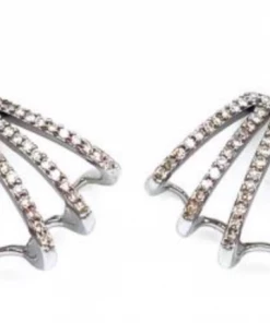 Vintage La Rose Pave Diamond Cage Earrings Gifts By Recipient