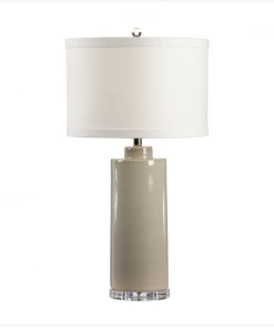 Wildwood Lamps And Accessories Stone Grey Crackle Glazed Table Lamp Lighting