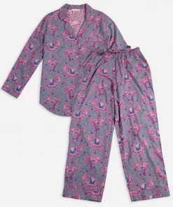 Print Fresh Flamenco Long Sleep Set - Fuchsia