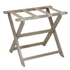 Gate House Furniture Gifts By Occasion Luggage Rack-Taupe Frame With Beige Chain Link Straps