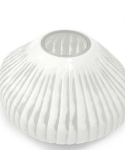 Palecek White Striped Vase - Available In 2 Sizes