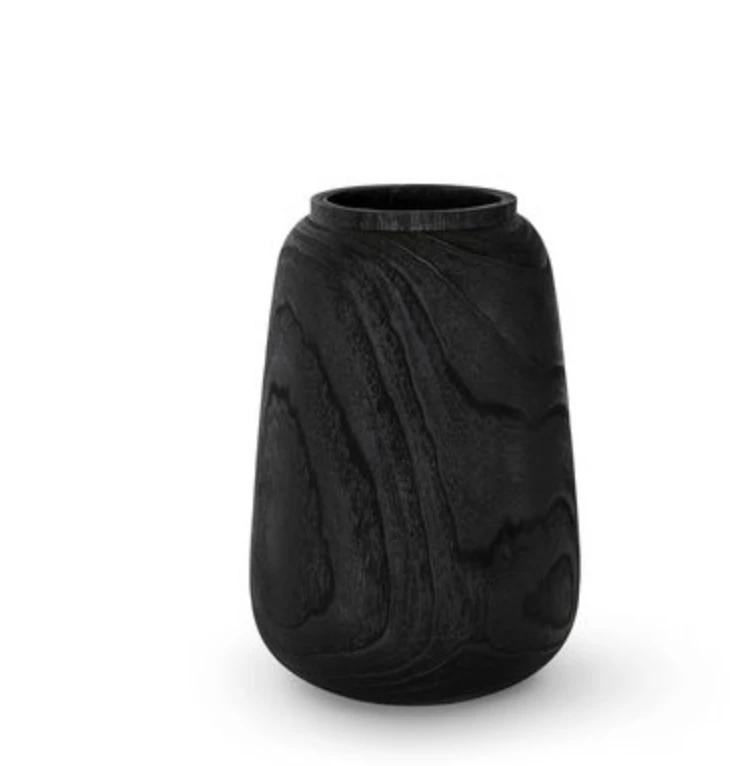 Palecek Gifts By Occasion Black Charcoal Wood Vase - Available In 2 Sizes Palecek Gifts By Occasion Black Charcoal Wood Vase - Available In 2 Sizes