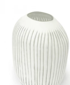 Palecek White Striped Vase - Available In 2 Sizes