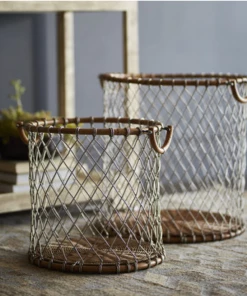 Palecek Nantucket Wire Basket - Available In 2 Sizes