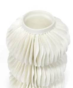 Palecek White Textured Vase - Available In 2 Sizes