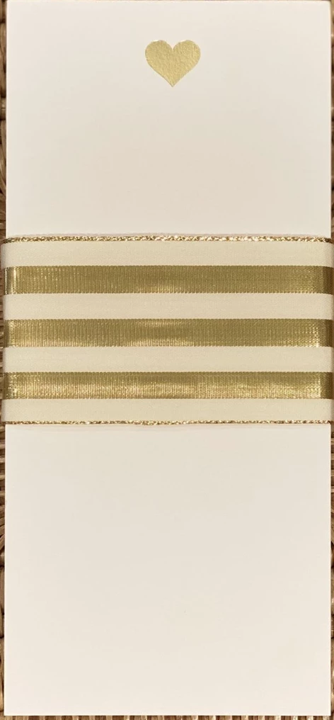 Black Inc CA BUCK NOTEPAD GOLD FOIL HEART Black Inc CA BUCK NOTEPAD GOLD FOIL HEART