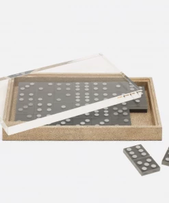 Pigeon & Poodle Domino Set (Silver Shagreen) Gifts By Occasion