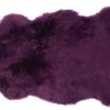 Auskin Burgundy Sheepskin Rug 2'x3'