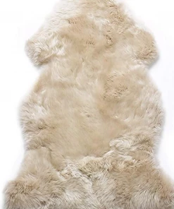 Auskin Dark Linen Sheepskin Rug 2'x3'