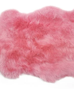 Auskin Magenta Sheepskin Rug 2'x3'