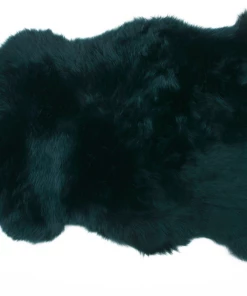 Auskin Shamrock Green Sheepskin Rug 2'x3'