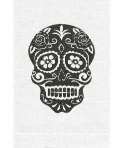ANALI INC Gifts By Occasion GUEST TOWEL SUGAR SKULL
