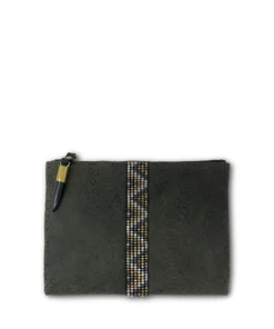Kempton & Co Gifts By Occasion Small Python Olive Pouch