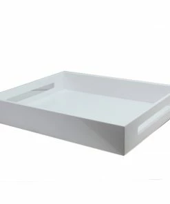 Addison Ross Tray Lacquered White (Medium)