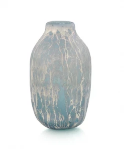John Richard Gifts By Occasion VASE POWDER BLUE WITH SILVER