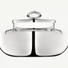 CHRISTOFLE VERTIGO LARGE SILVER-PLATED CAVIAR SERVING SET