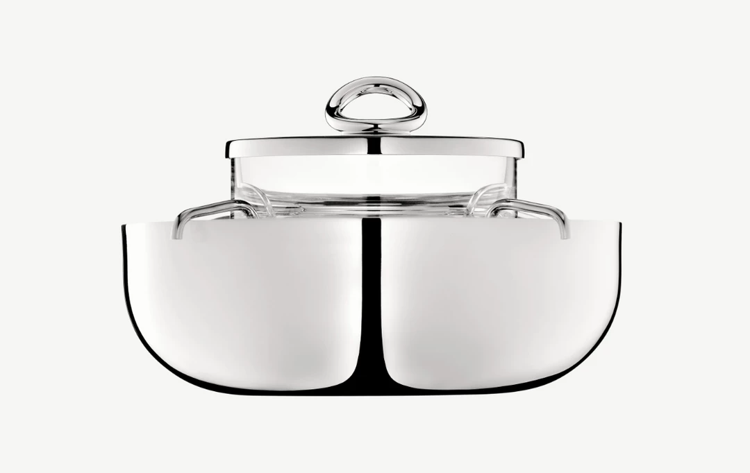 CHRISTOFLE VERTIGO LARGE SILVER-PLATED CAVIAR SERVING SET CHRISTOFLE VERTIGO LARGE SILVER-PLATED CAVIAR SERVING SET