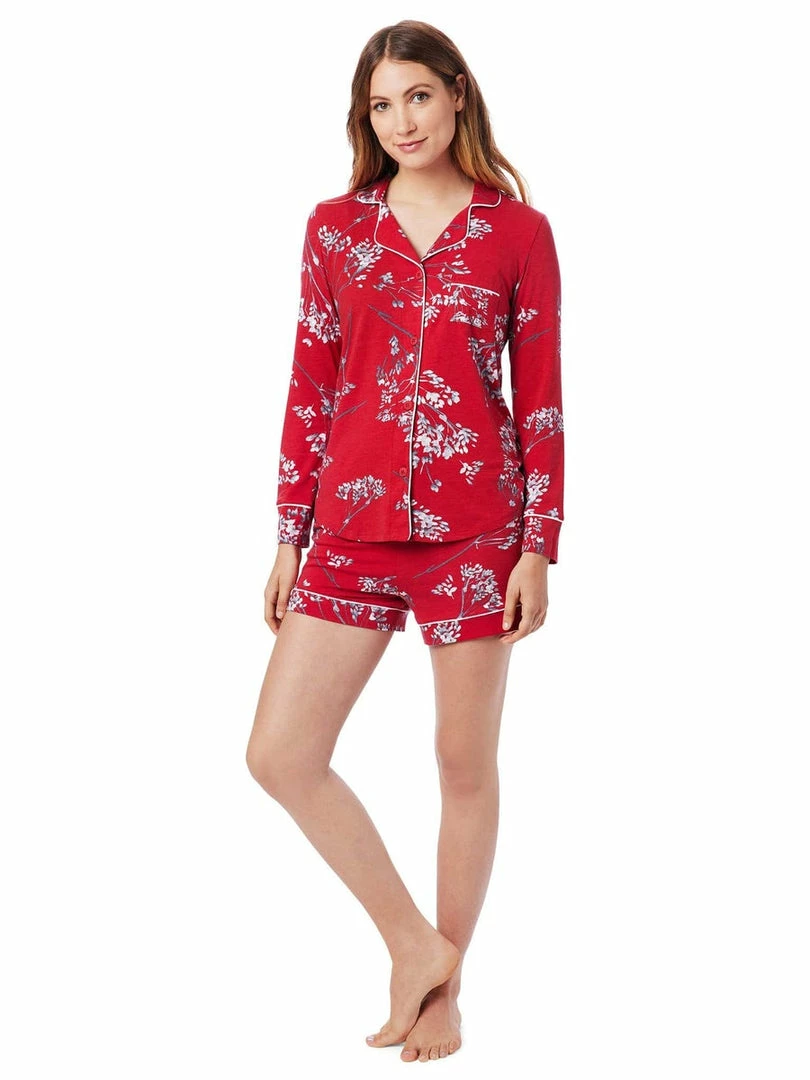 The Cat's Pajamas Gifts By Recipient Willow Cerise Pima Knit Long-Sleeved Short Set (Available In 4 Sizes) The Cat's Pajamas Gifts By Recipient Willow Cerise Pima Knit Long-Sleeved Short Set (Available In 4 Sizes)
