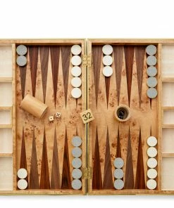 Aerin Wood & Shagreen Backgammon Set