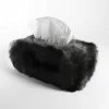 Evelyn Prelonge Anthracite Grey FAUX FUR Rectangular Tissue Cover Gifts By Occasion