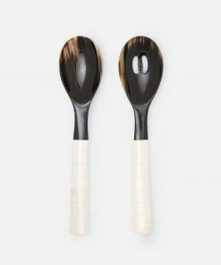 Serving Spoon 2-Piece Set Halette Mixed Black Natural By Blue Pheasant Gifts By Occasion