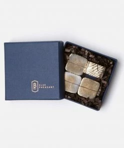 Gifts By Occasion Card Holder Silver Cube Zachary Tarnished By Blue Pheasant (Set Of 4)