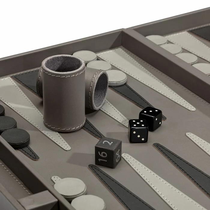 Interlude BACKGAMMON SET GREY LEATHER Gifts By Occasion Interlude BACKGAMMON SET GREY LEATHER Gifts By Occasion
