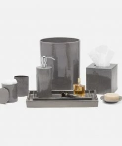 Pigeon & Poodle Host/Hostess Bath Collection Ceramic (Grey Burlap)