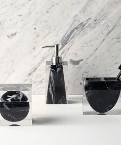 Kassatex Black & Acrylic Tumbler Bathroom Accessories