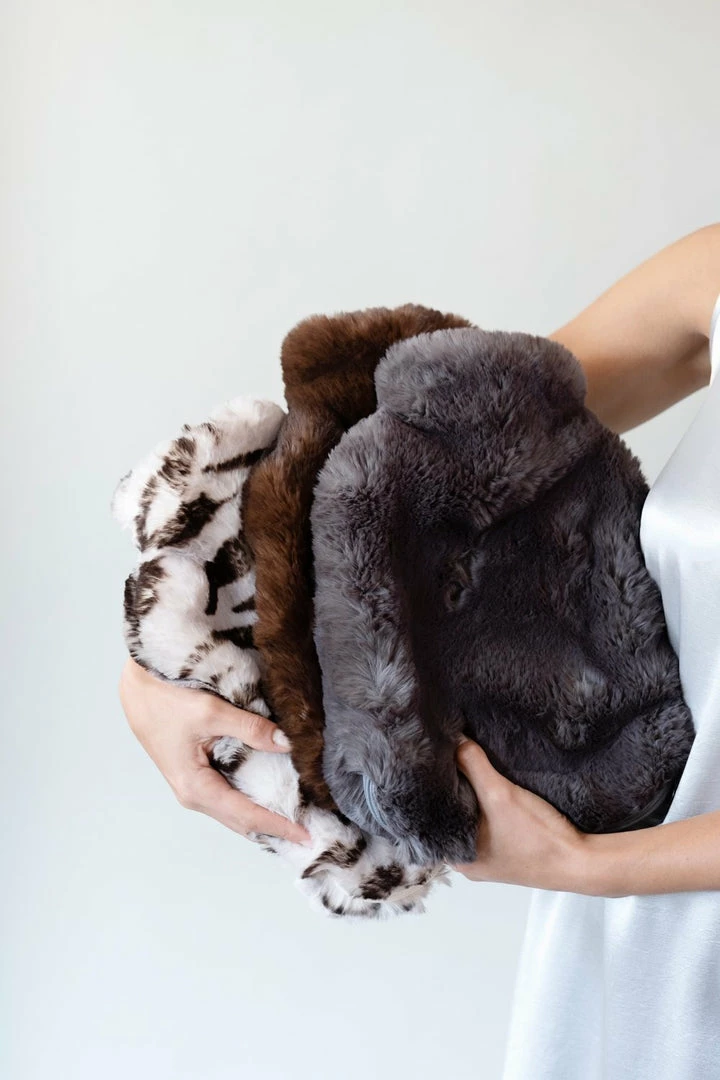 Evelyn Prelonge Gifts By Occasion Navy Blue Faux Fur WATER BOTTLE COVER Evelyn Prelonge Gifts By Occasion Navy Blue Faux Fur WATER BOTTLE COVER