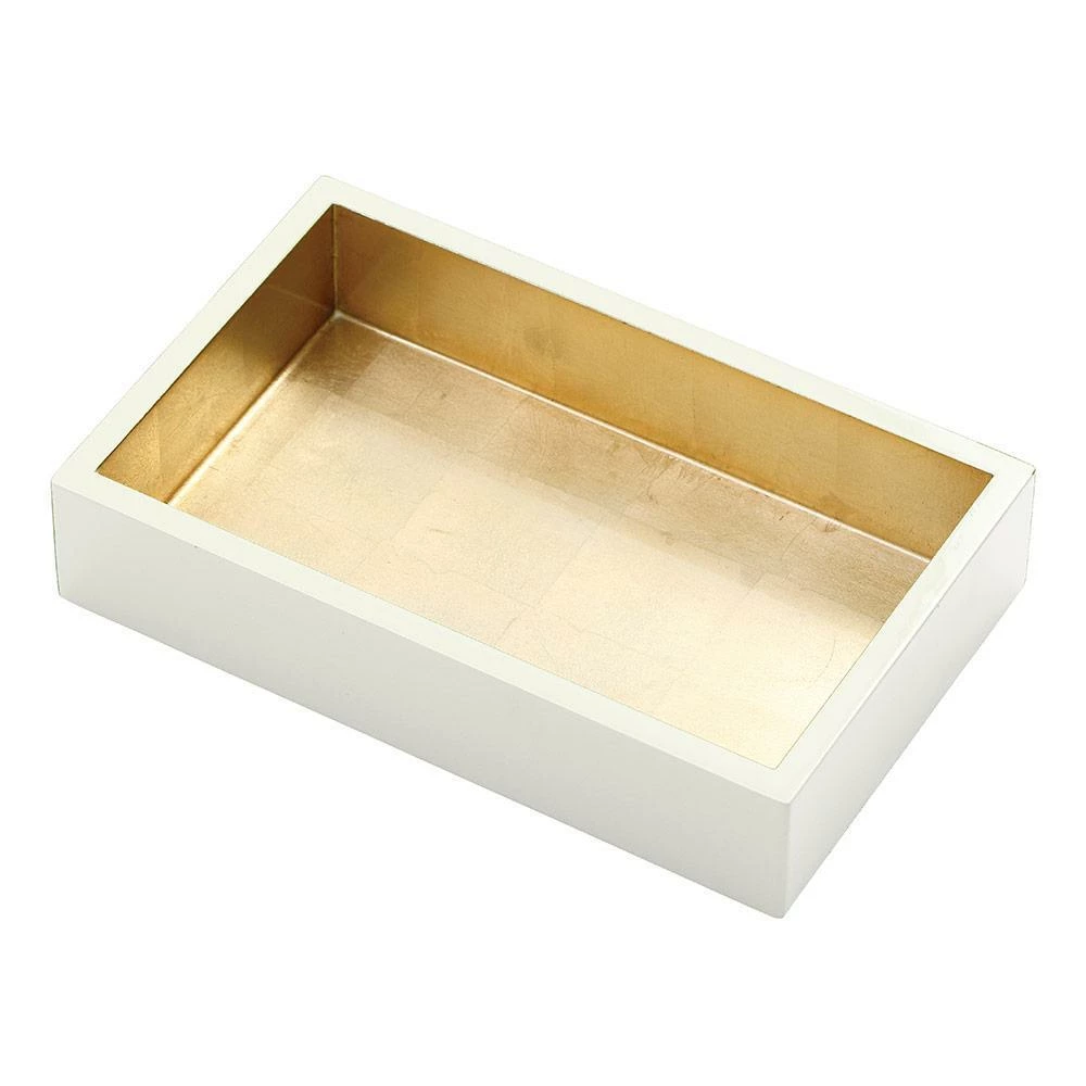 Caspari Ivory And Gold Lacquer NAPKIN HOLDER (Available In 3 Sizes) Caspari Ivory And Gold Lacquer NAPKIN HOLDER (Available In 3 Sizes)