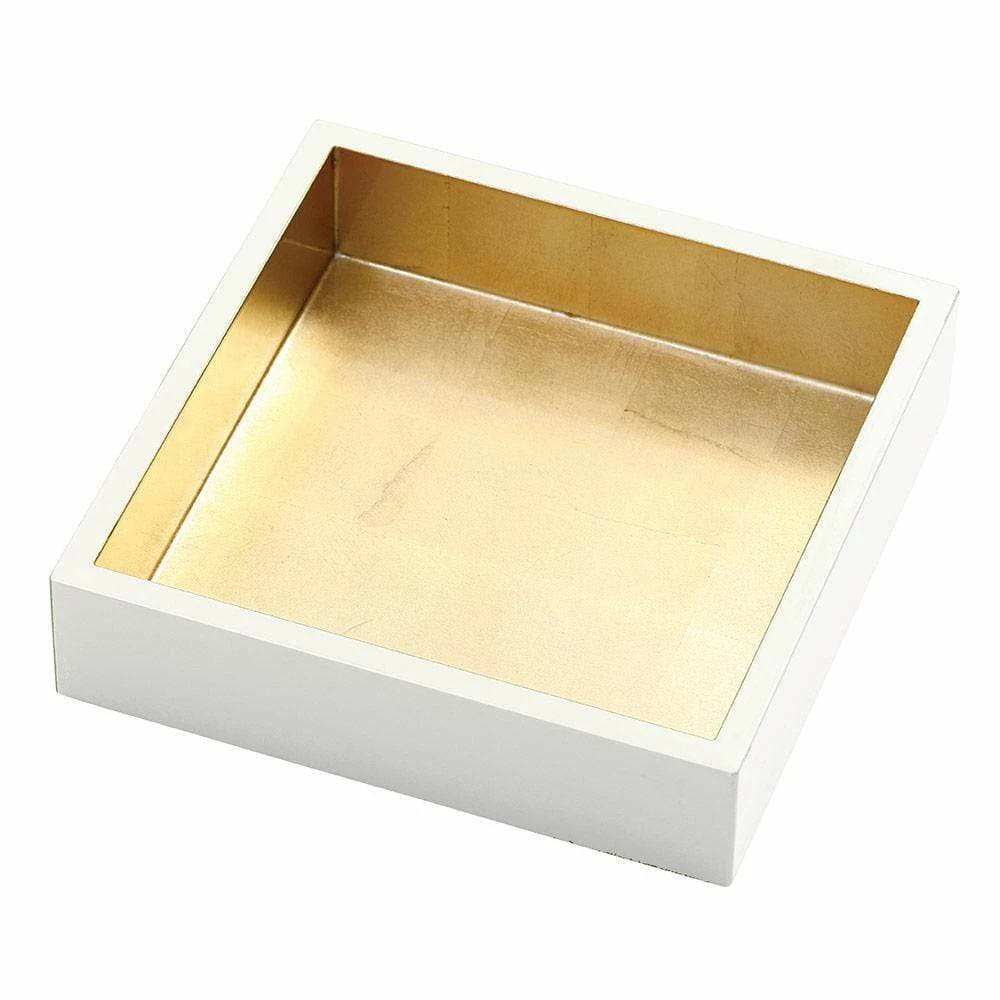 Caspari Ivory And Gold Lacquer NAPKIN HOLDER (Available In 3 Sizes) Caspari Ivory And Gold Lacquer NAPKIN HOLDER (Available In 3 Sizes)