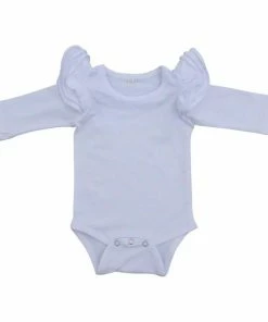 Mila And Rose Flutter White Bodysuit