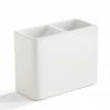 Kassatex White Lacquer Toothbrush Holder