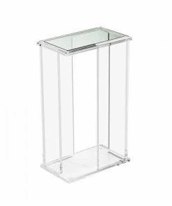 Interlude DRINK TABLE RECTANGULAR GLASS AND ACRYLIC