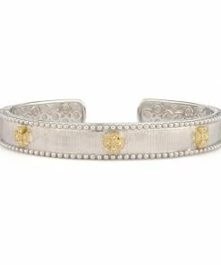 Jude Frances Mixed Metal Narrow Beaded Maltese Cuff