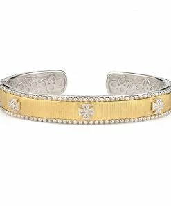 Jude Frances Mixed Metal Narrow Beaded Maltese Cuff Gifts By Occasion