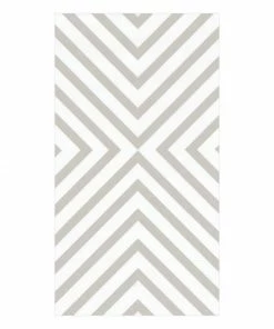 Caspari Gifts By Occasion CHEV PALE SILVER PAPER GUEST TOWEL