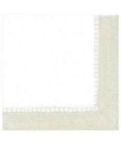 Caspari PAPER LUNCH NAPKIN LINEN NATURAL Gifts By Occasion