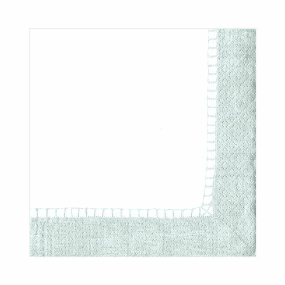Caspari BORDER SILVER PAPER LUNCH NAPKIN LINEN Caspari BORDER SILVER PAPER LUNCH NAPKIN LINEN